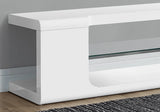 TV Stand, Console, Media Entertainment Center, Storage Shelves, Glossy Contemporary & Modern - White - Furniture Home Direct