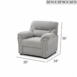 Hamilton - Chair With Hand Applied Nailhead Trim And Pillow Top Arm Cushions - Furniture Home Direct