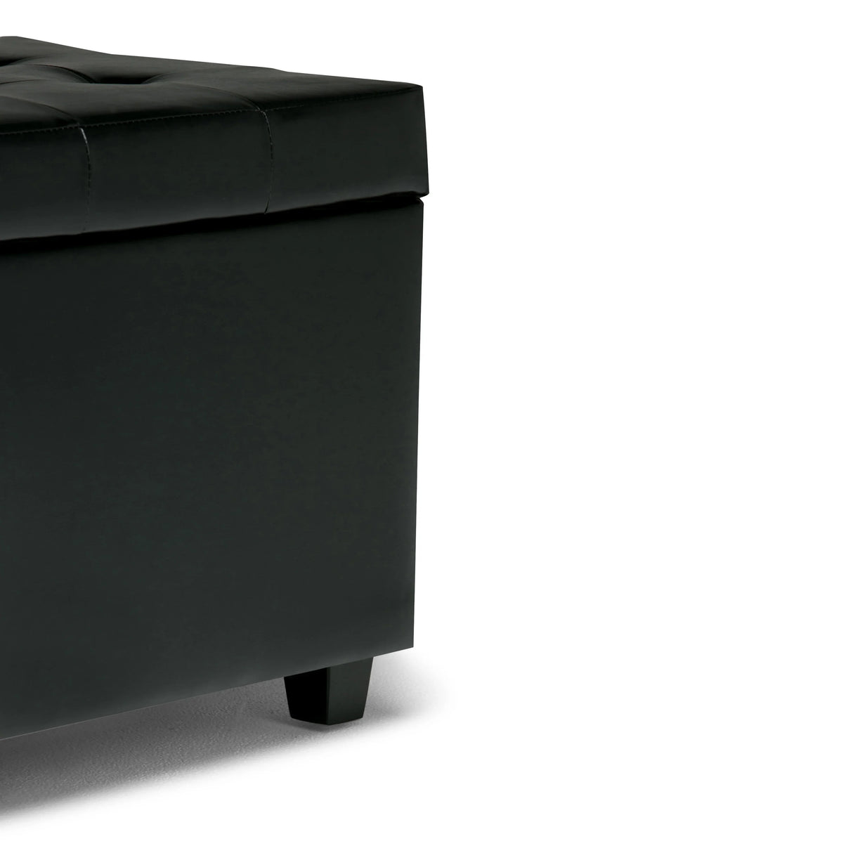 Cosmopolitan - Storage Ottoman - Midnight Black - Furniture Home Direct