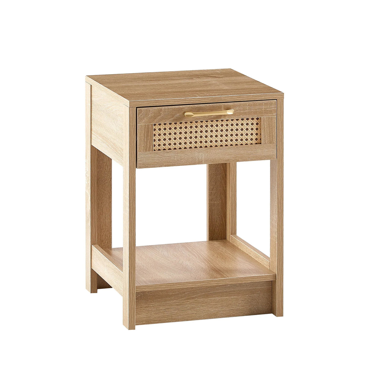 15.75" Rattan End Table With Drawer, Modern Nightstand, Side Table For Living Room, Bedroom - Furniture Home Direct