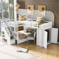 L Shaped Bunk Bed With 3 Drawers, Portable Desk And Wardrobe - Furniture Home Direct