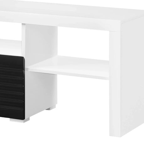 Buck II - High Gloss TV Stand - White / Black - Furniture Home Direct