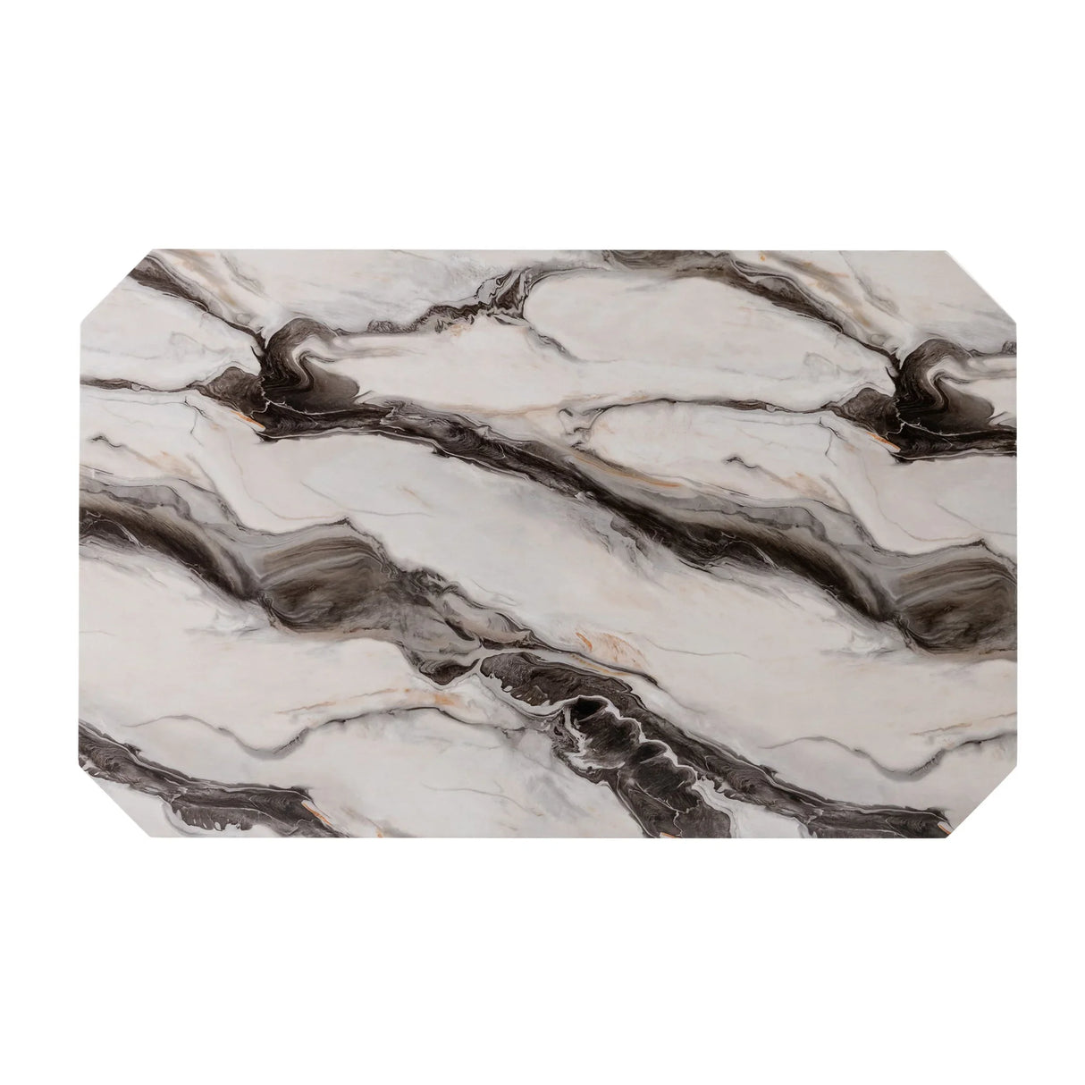 Magaly - Bar Table With Marbled Top Detail And Scalloped Edges - Dark Gray - Furniture Home Direct