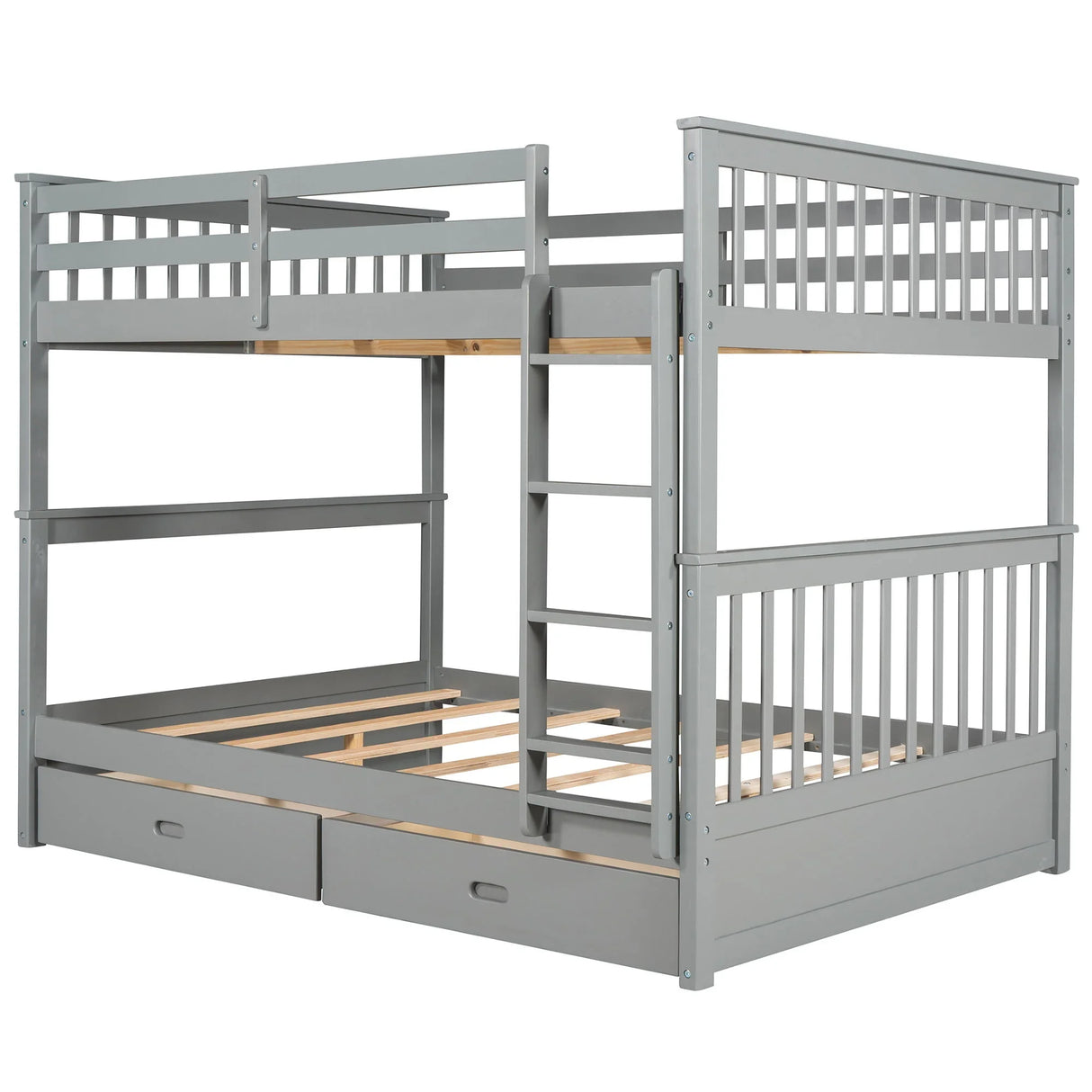 Bunk Bed With Ladders And 2 Storage Drawers - Furniture Home Direct