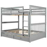 Bunk Bed With Ladders And 2 Storage Drawers - Furniture Home Direct