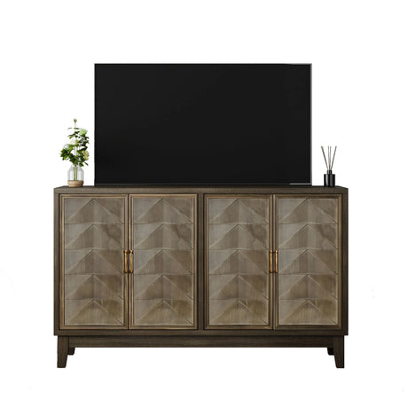 Vintage Sideboard Buffet Cabinet With Storage, Large Accent Cabinet Sideboard With 4 Doors, Storage Cabinet With Storage Console Table, For Kitchen Dinning Room Living Room Hallway Or Entryway - Brown - Furniture Home Direct
