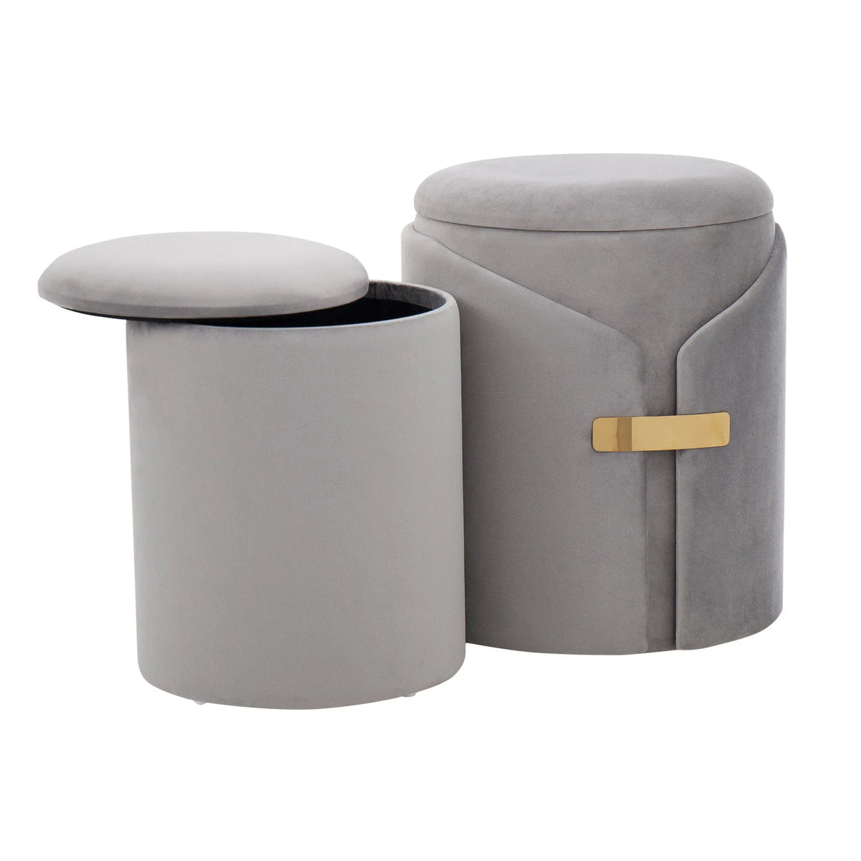 Dahlia - Contemporary / Glam Nesting Ottoman Set - Furniture Home Direct