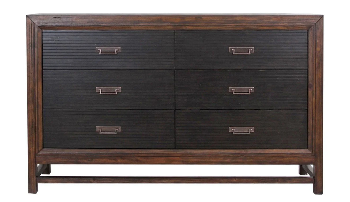 Branson - 6 Drawer Dresser, Two Tone - Brown - Furniture Home Direct