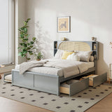 Headboard Bed With 2 Drawers And Trundle - Furniture Home Direct