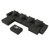 Modern Oversized Diy Combination Modular Sectional Sofa With Pillows - Furniture Home Direct