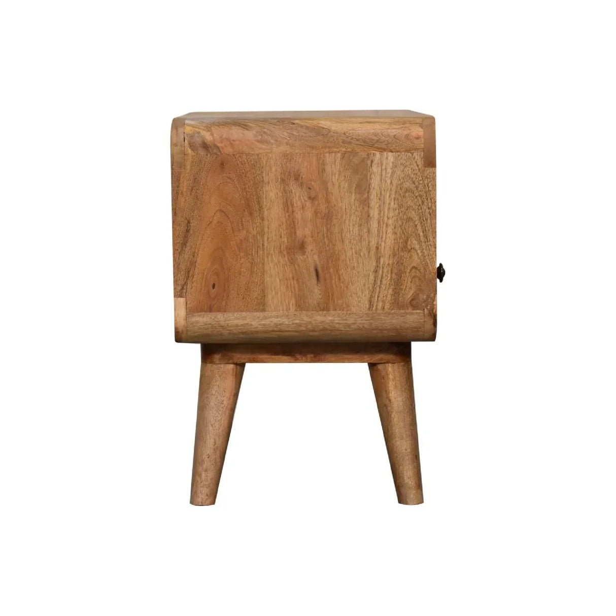 Mini Curved Media Unit - Oak - Furniture Home Direct