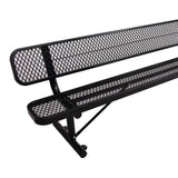 6' Outdoor Steel Bench With Backrest - Furniture Home Direct
