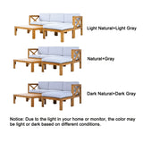 Outdoor 5-Piece Sectional With Cushions and Coffee Table - Furniture Home Direct
