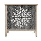 2 Door Carved Storage Cabinet With Adjustable Shelf, Accent Furniture - Furniture Home Direct