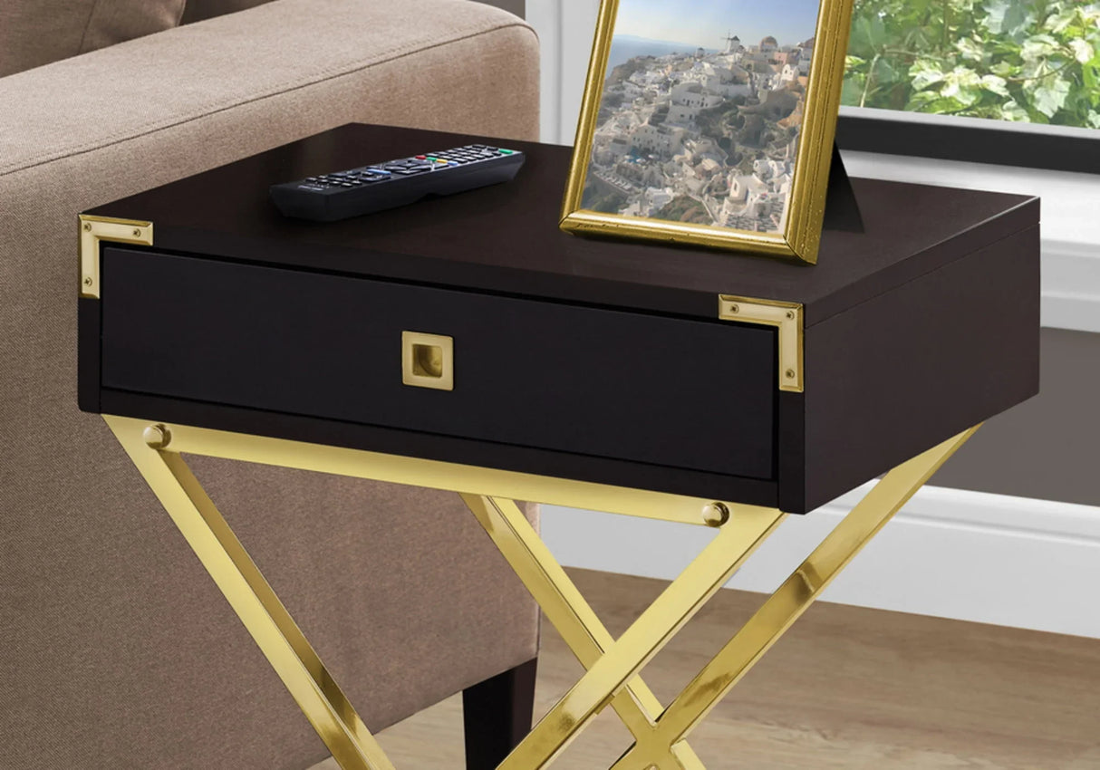 Accent Side Table, Storage Drawer, Stylish Design Contemporary & Modern - Furniture Home Direct