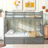 Bunk Bed With Ladder, And Safety Guard Rails - Furniture Home Direct