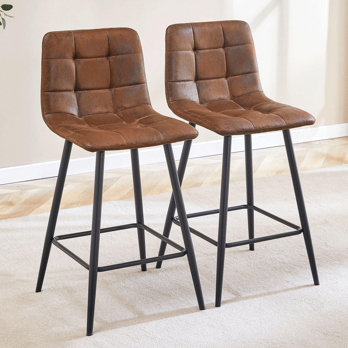 Bar Chair Set Comfortable With Metal Legs And Ergonomic Design - Furniture Home Direct
