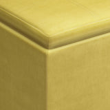 Rockwood - Upholstered Cube Storage Ottoman With Tray - Furniture Home Direct