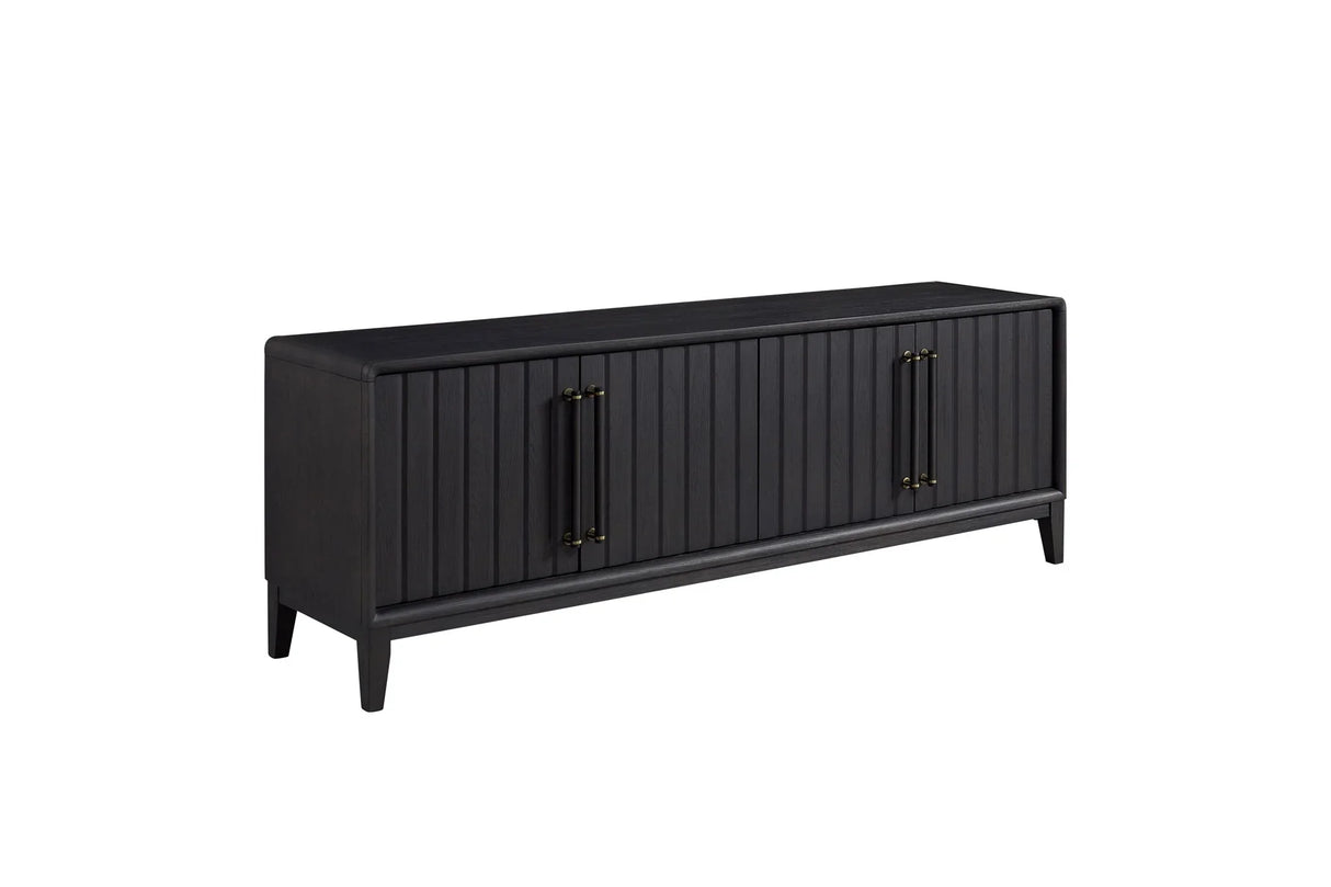Console With Power Pack - Black - Furniture Home Direct