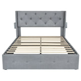 Bed With Gas Lift Storage, USB Ports - Furniture Home Direct
