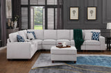 Jessica - Sectional Sofa With Ottoman - Light Gray - Furniture Home Direct