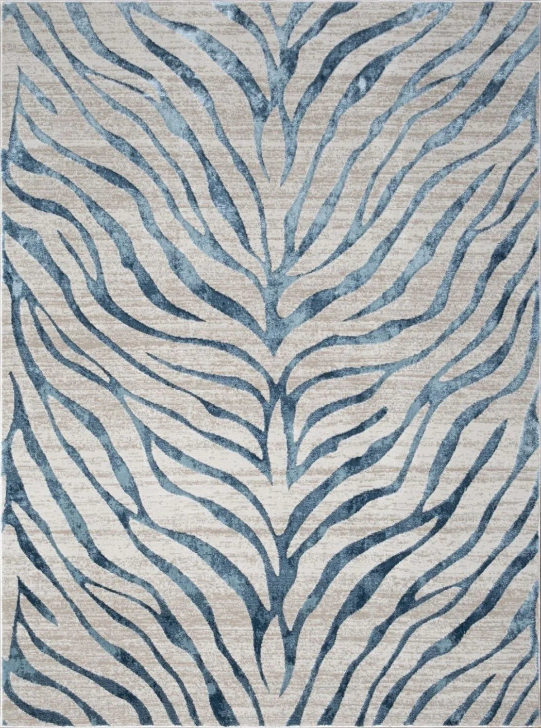 Elegance - 5'3" X 7'3" Polyester Area Rug - Blue - Furniture Home Direct