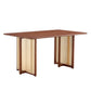 Dining Table With Imitation Rattan Design For Dining Room - Furniture Home Direct