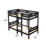 Ekko - Twin Twin Bunk Bed - Black - Furniture Home Direct
