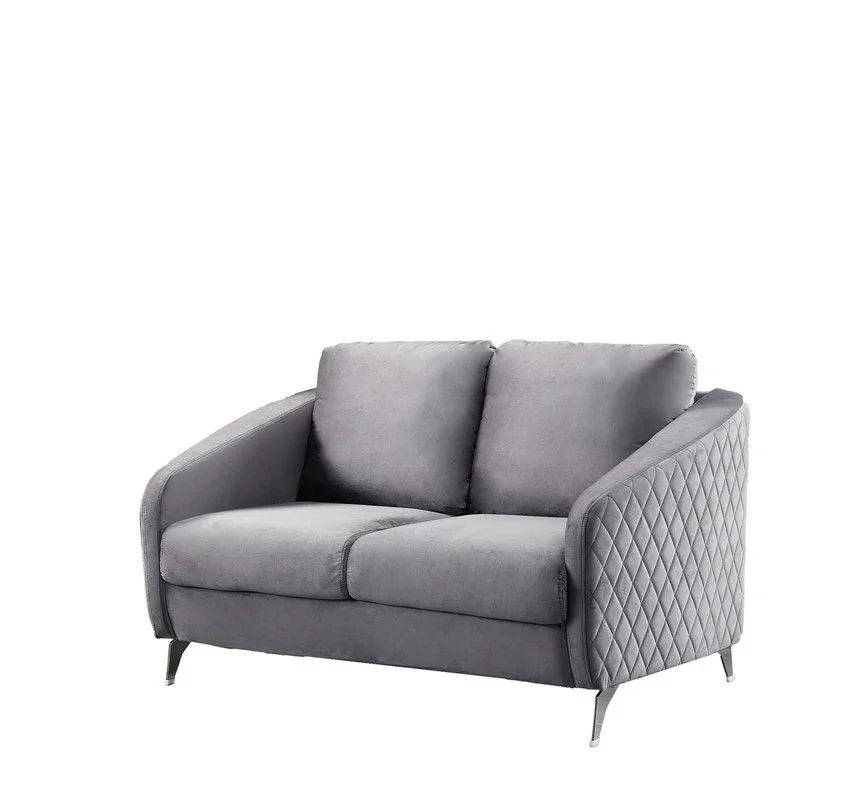 Sofia - Velvet Modern Chic Loveseat Couch - Furniture Home Direct