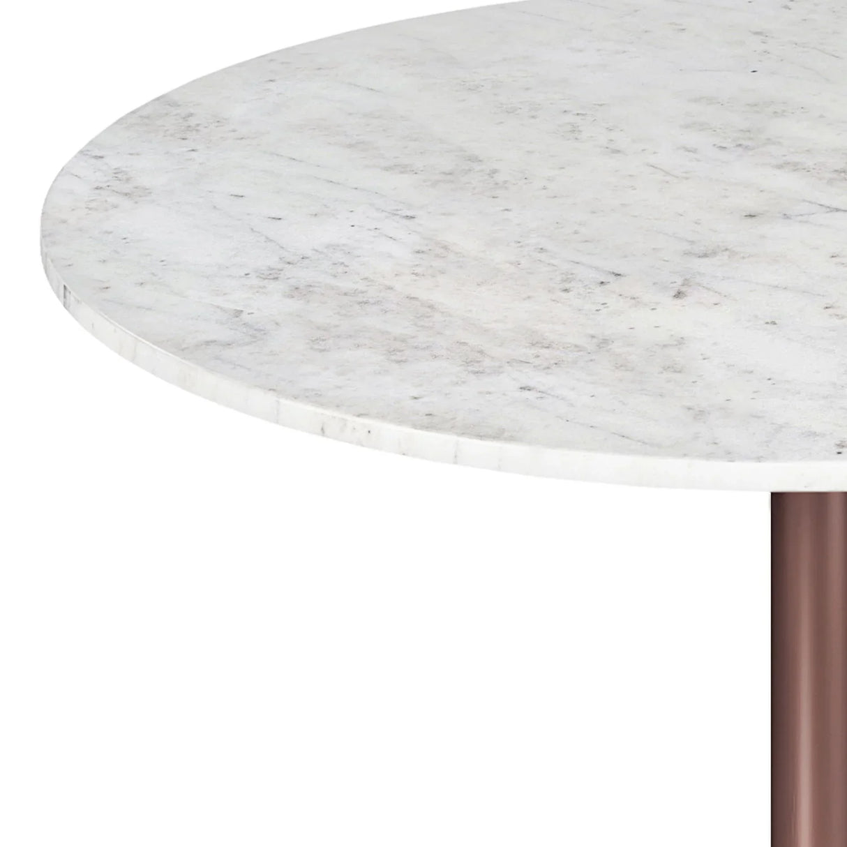 Osborne - Round Dining Table - White / Copper - Furniture Home Direct