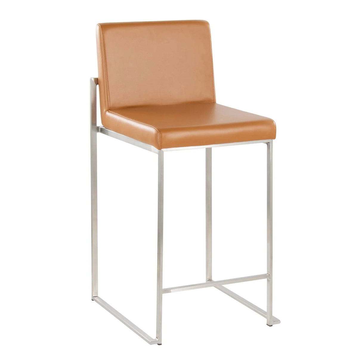 Fuji - Contemporary High Back Barstool (Set of 2) - Furniture Home Direct