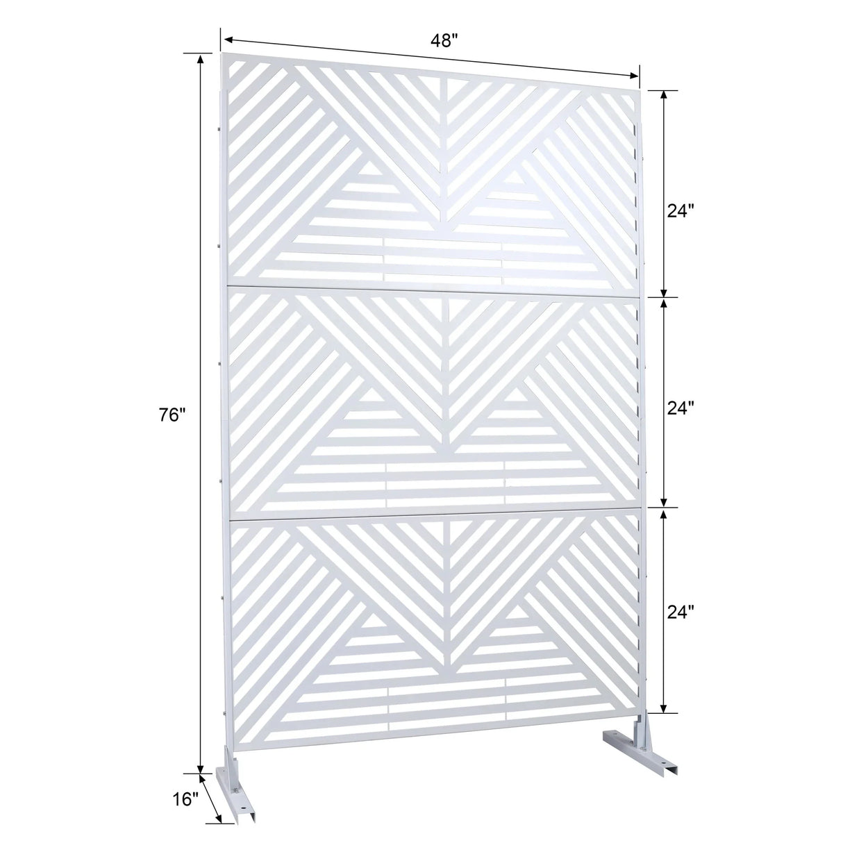 Freestanding Outdoor & Indoor Freestanding Metal Privacy Screen - Furniture Home Direct