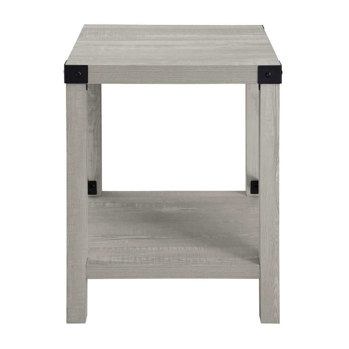 Farmhouse Metal X Table With Lower Shelf - Furniture Home Direct