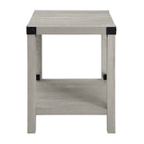 Farmhouse Metal X Table With Lower Shelf - Furniture Home Direct