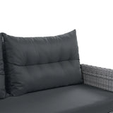 6 Piece Patio Set With An Adjustable Table, Recliners With Extendable Side Tables, And 2 Ottomans - Gray - Furniture Home Direct