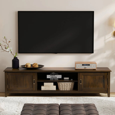 Burlington - Low TV Media Stand - Mahogany - Furniture Home Direct
