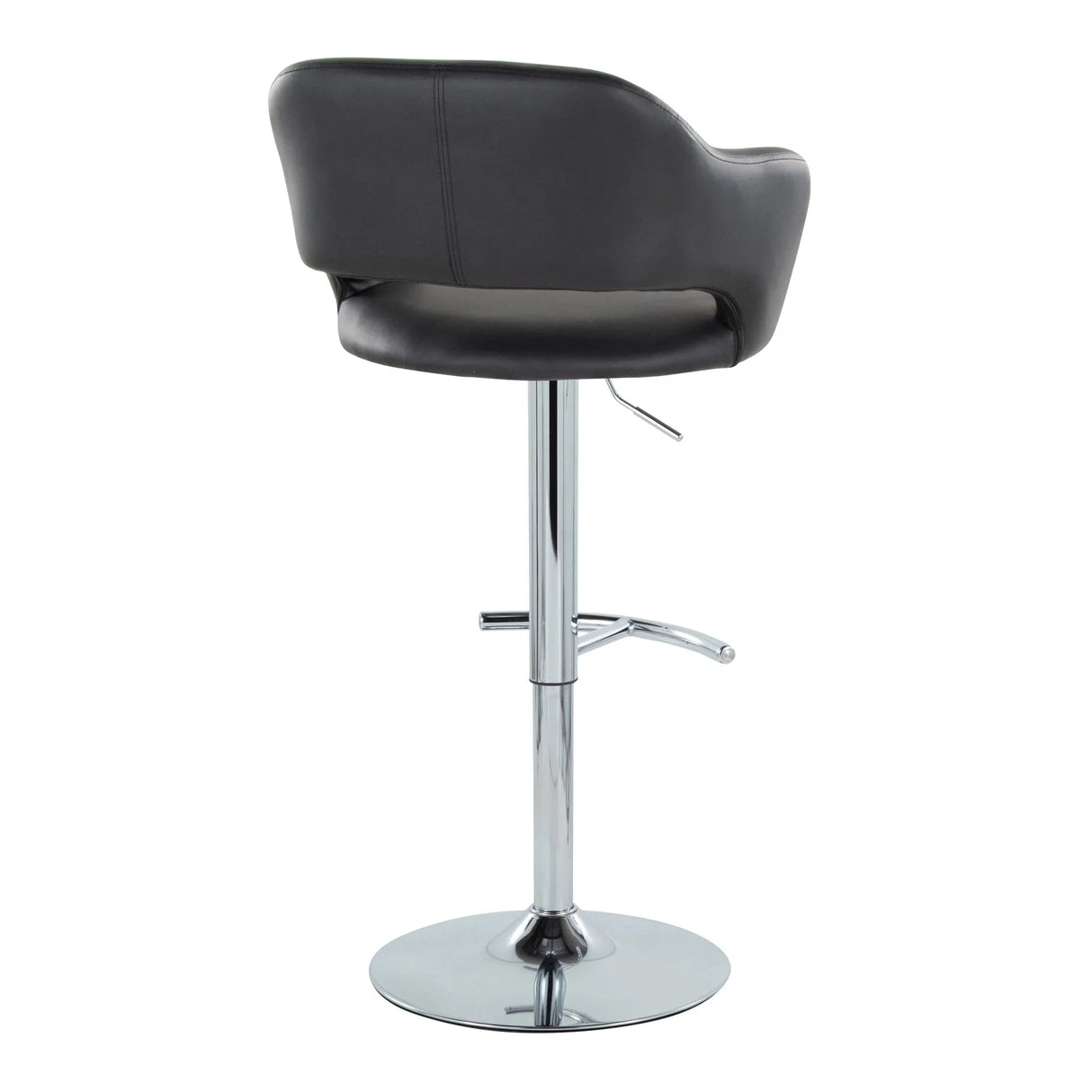 Margarite - Contemporary Ajustable Barstool With Swivel With Rounded T Footrest (Set of 2) - Furniture Home Direct