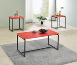 GT - 3 Piece Carbon Fiber Wrap Coffee Table And End Table (Set of 3) - Furniture Home Direct