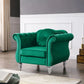 Chic Transitional Flared Arm Chair - Furniture Home Direct