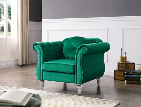 Chic Transitional Flared Arm Chair - Furniture Home Direct