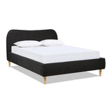 Roman - Curved Headboard Upholstered Platform Bed - Furniture Home Direct
