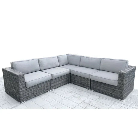 Fully Assembled Patio Sectional with Cushions - Furniture Home Direct