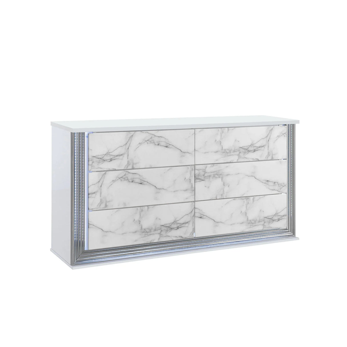 Moon - Dresser With LED Lighting - Marble - Furniture Home Direct
