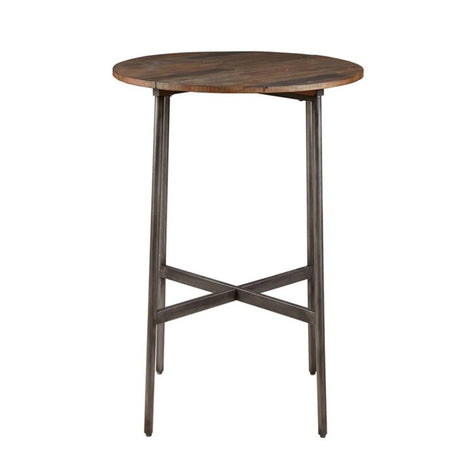 Renu - Round Bar Table With Industrial Charm - Light Brown - Furniture Home Direct