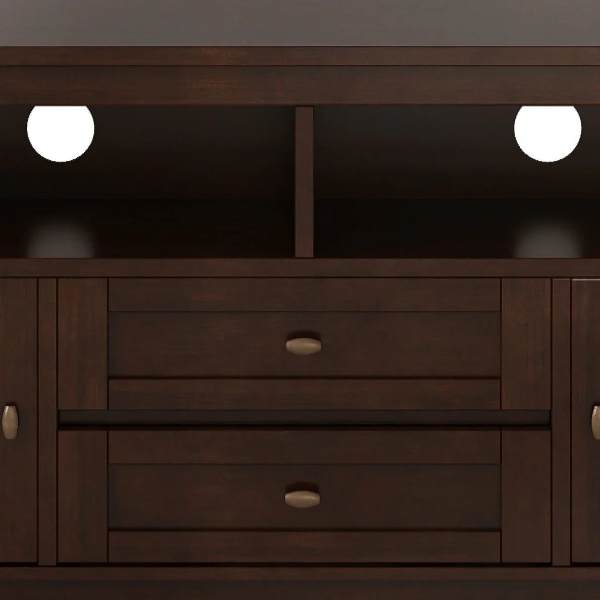 Warm Shaker - TV Media Stand, Handcrafted - Furniture Home Direct