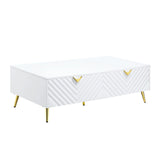 Gaines - High Gloss Coffee Table - White - Furniture Home Direct