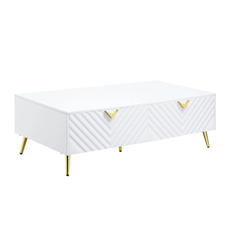 Gaines - High Gloss Coffee Table - White - Furniture Home Direct