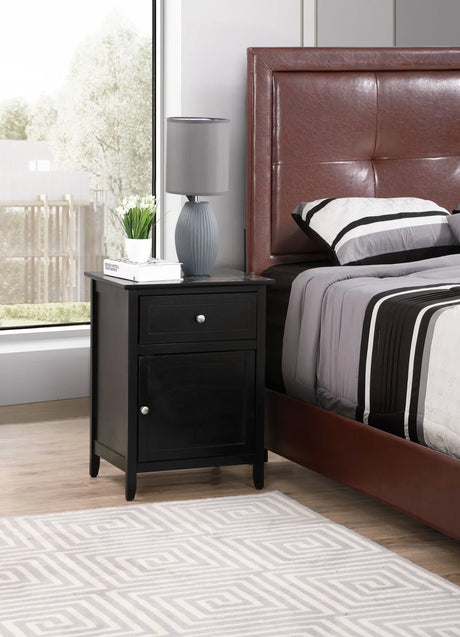 Izzy - 1 Drawer /1 Door Nightstand - Furniture Home Direct