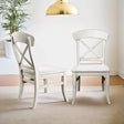 Harola - Cross-Back Dining Side Chairs In (Set of 2) - Smoky White - Furniture Home Direct