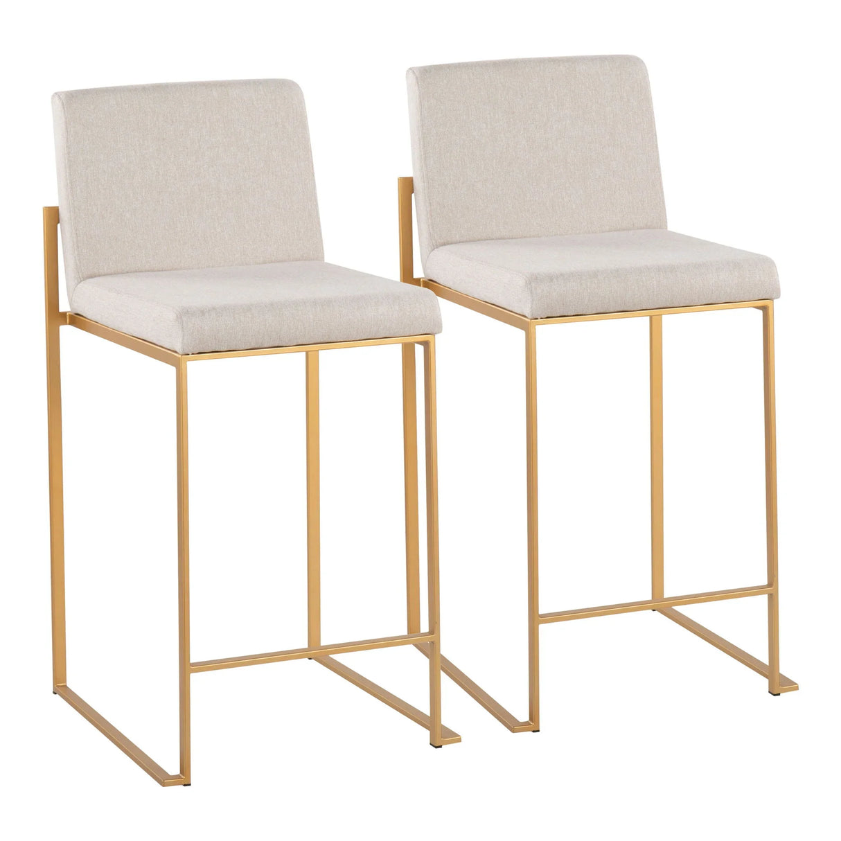 Fuji - Contemporary High Back Stylish Counter Stool - Furniture Home Direct